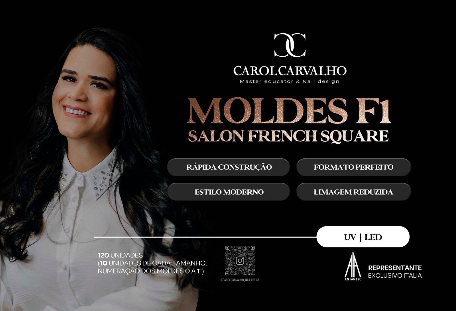 Moldes F1 - Salon French Square, Carol Carvalho, 140 un.
