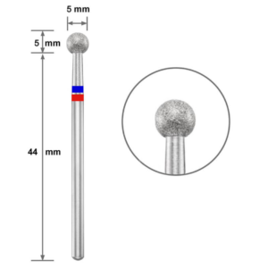 Ponteira Diamantada Duotti - Bola DUO - 4 mm - Azul-Vermelha