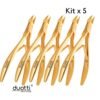 Kit de 5 Alicates profissionais para cutícula Duotti - DELUXE-01-3