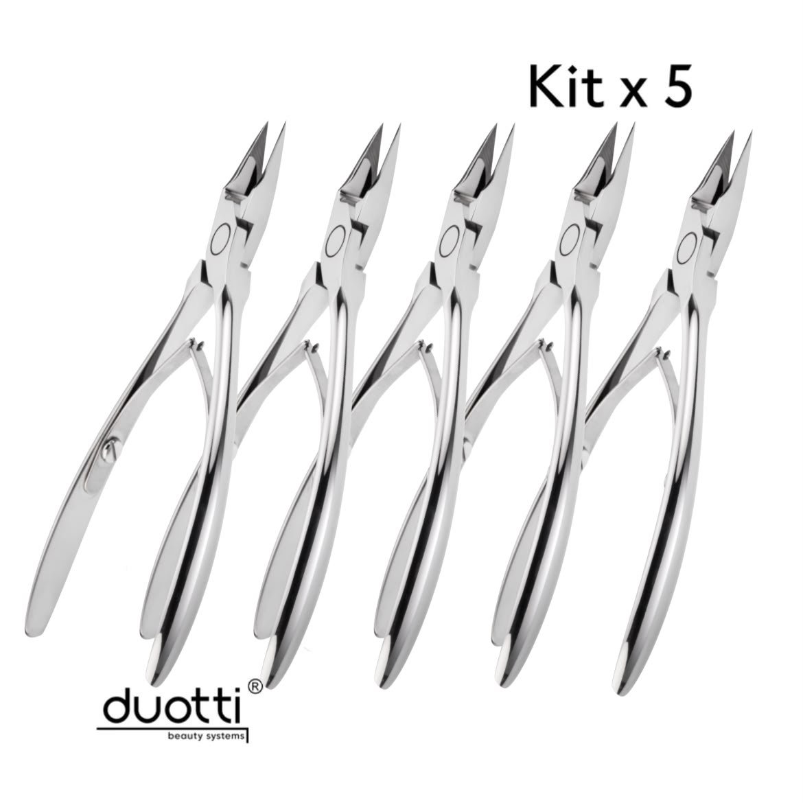 Kit de 5 Alicates profissionais de unhas Duotti - PODO-02-14